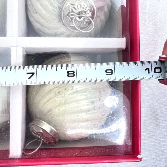 New Martha Stewart Mercury Glass Christmas Ornaments Set of 9 Vtge Kugel Style - Picture 3 of 9